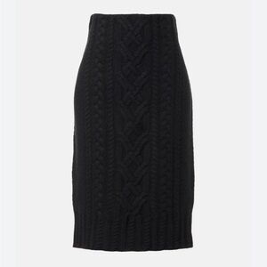Lauren Ralph Lauren Black Cable Knit Skirt NWT